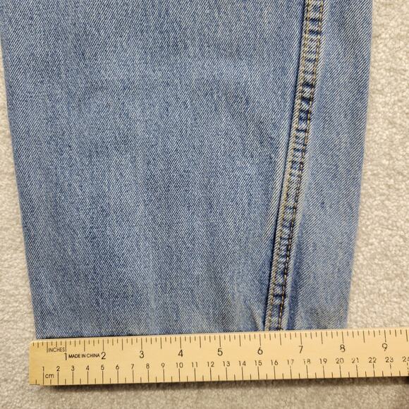 Levi’s 505 Men’s Jeans 36x30 Light Distressed Blue Denim Straight Leg Workwear - Picture 8 of 8